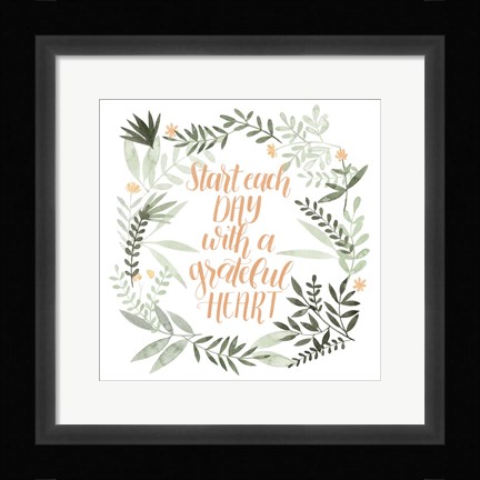 Framed Grateful I Print