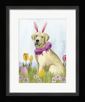 Framed Puppy Easter I Print