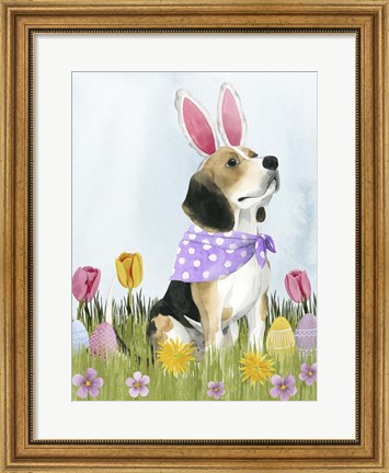 Framed Puppy Easter II Print