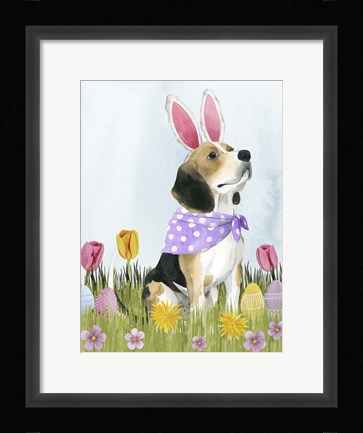 Framed Puppy Easter II Print