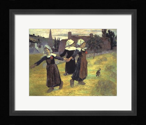 Framed Breton Girls, 1888 Print