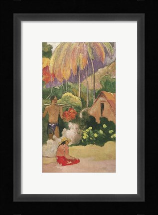 Framed Landscape in Tahiti 1892 Print