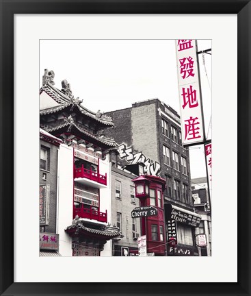 Framed Chinatown Reds I Print