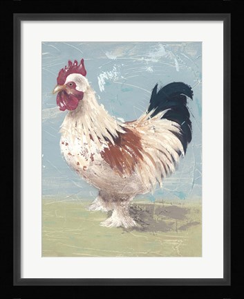 Framed Farm Life-Chickens II Print