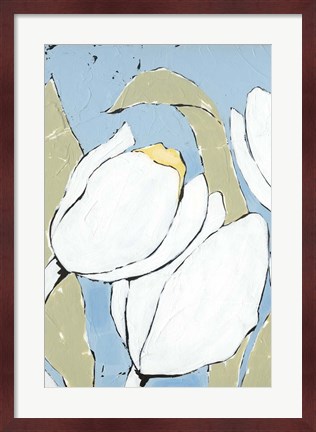 Framed White Tulip Triptych II Print