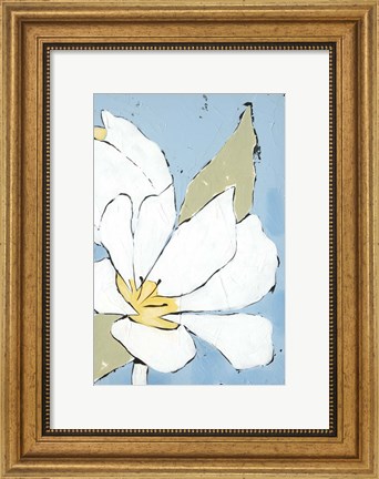 Framed White Tulip Triptych III Print