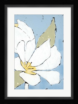 Framed White Tulip Triptych III Print