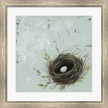 Framed Flower Nest I Print