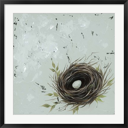 Framed Flower Nest I Print