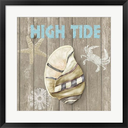 Framed High Tide Shoreline I Print