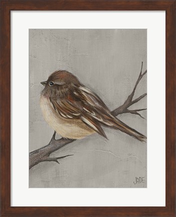 Framed Winter Bird III Print
