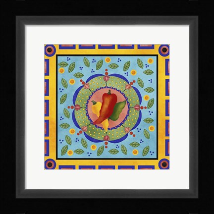Framed Spanish Peppers I Print