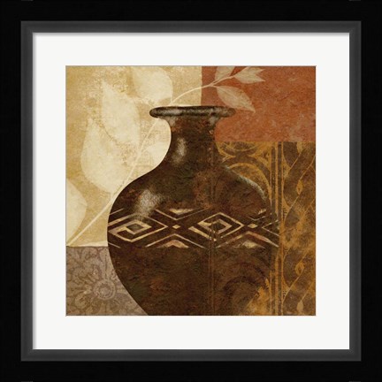 Framed Ethnic Vase III Print