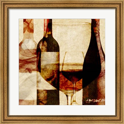 Framed Smokey Wine II Print