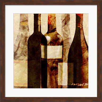 Framed Smokey Wine IV Print