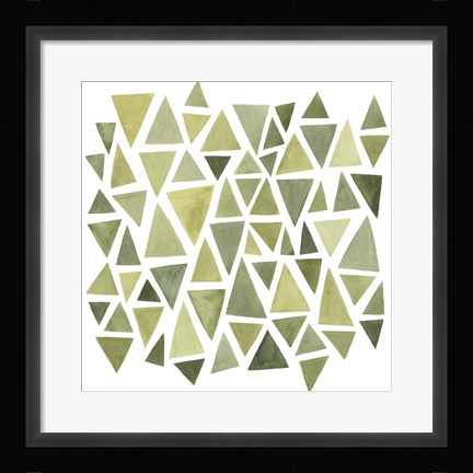 Framed Celadon Geometry II Print