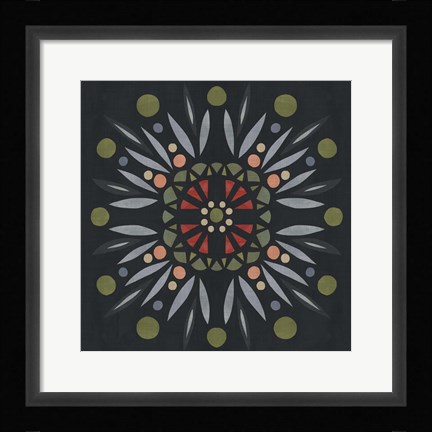 Framed Folk Mandala II Print