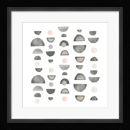 Framed Half Circles III Print
