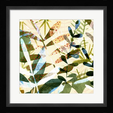 Framed Technicolor Jungle I Print