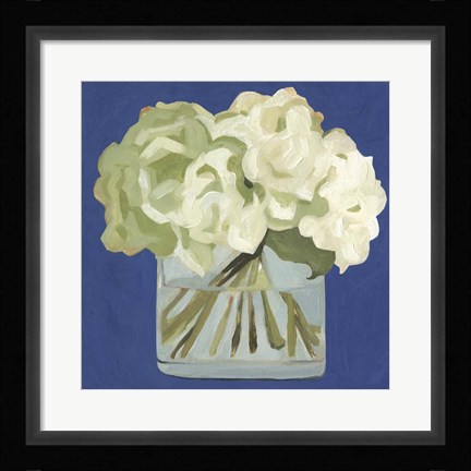 Framed White Hydrangeas II Print