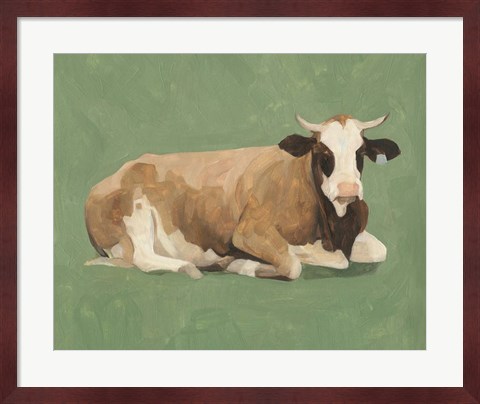 Framed How Now Brown Cow II Print