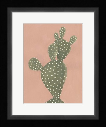 Framed Coral Cacti II Print