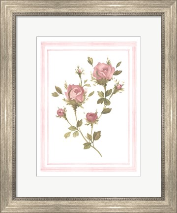 Framed Rose Pattern I Print