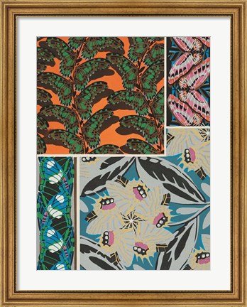 Framed Decorative Butterflies II Print