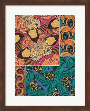 Framed Decorative Butterflies III Print