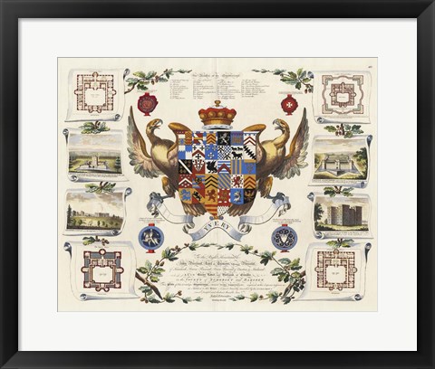 Framed Baronagium Genealogicum Print