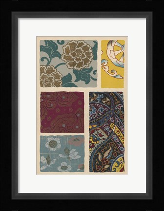Framed Japanese Textile Design I Print