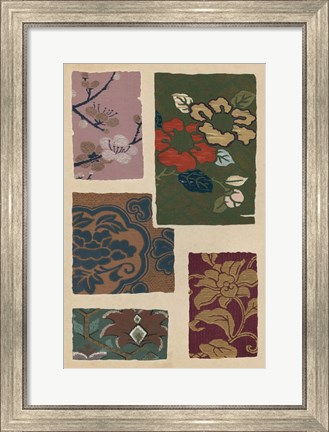 Framed Japanese Textile Design II Print