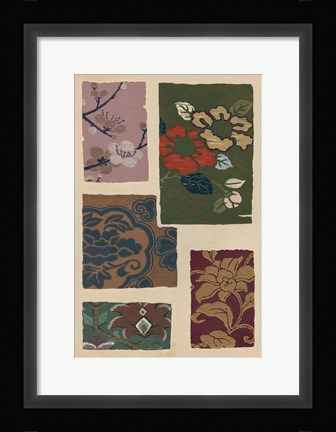 Framed Japanese Textile Design II Print