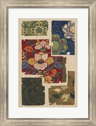 Framed Japanese Textile Design IV Print