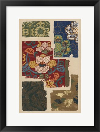 Framed Japanese Textile Design IV Print