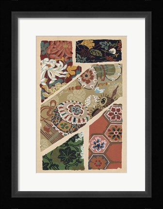 Framed Japanese Textile Design V Print