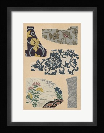 Framed Japanese Textile Design VII Print