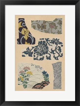 Framed Japanese Textile Design VII Print