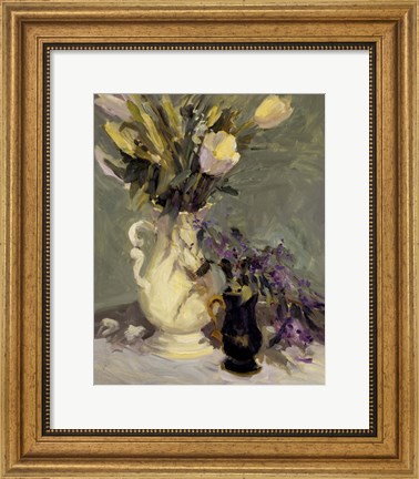 Framed Tulips &amp; Lavender Print