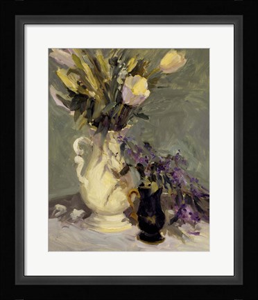 Framed Tulips &amp; Lavender Print