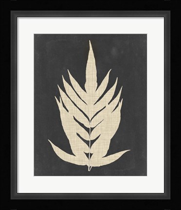 Framed Linen Fern II Print