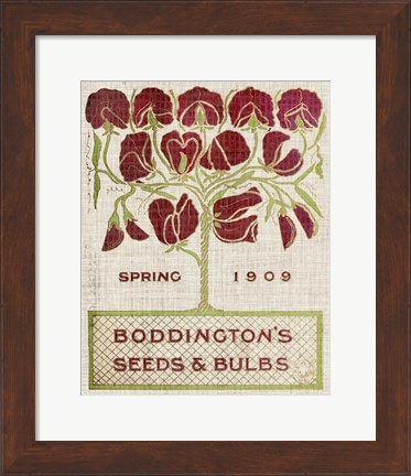 Framed Flower Seed Packs II Print