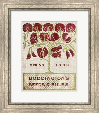 Framed Flower Seed Packs II Print