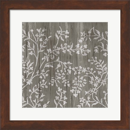 Framed Weathered Wood Patterns V Print