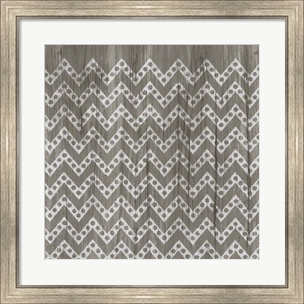 Framed Weathered Wood Patterns XII Print
