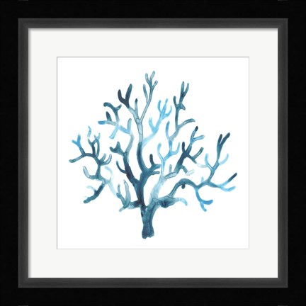 Framed Azure Seafan I Print