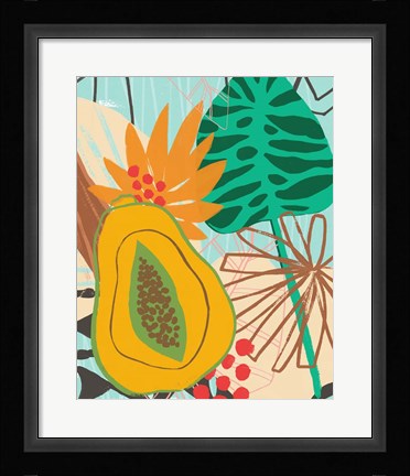 Framed Graphic Jungle II Print
