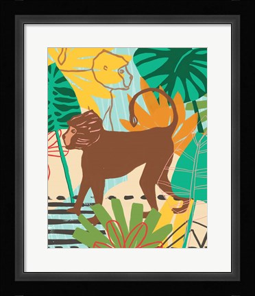 Framed Graphic Jungle III Print