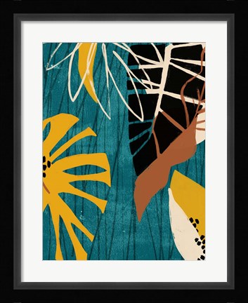 Framed Graphic Blue Lagoon II Print