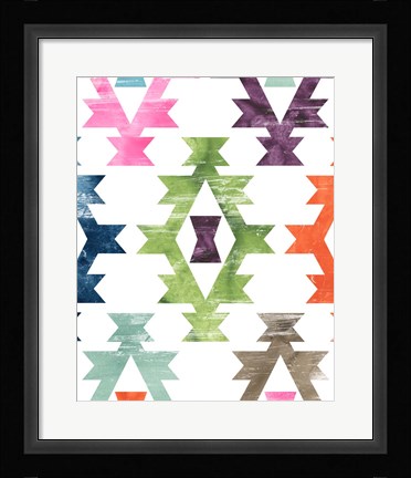 Framed Aztec Brights II Print